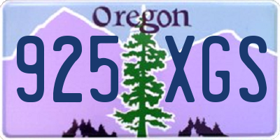 OR license plate 925XGS