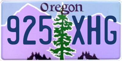 OR license plate 925XHG