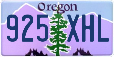 OR license plate 925XHL