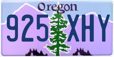 OR license plate 925XHY