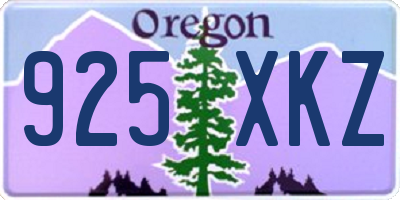 OR license plate 925XKZ