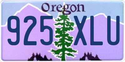 OR license plate 925XLU