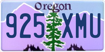 OR license plate 925XMU