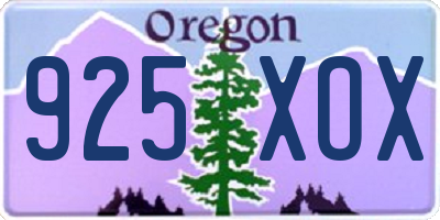 OR license plate 925XOX