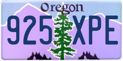 OR license plate 925XPE