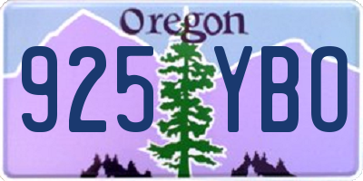 OR license plate 925YBO