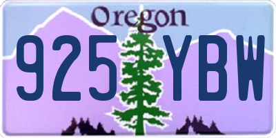 OR license plate 925YBW