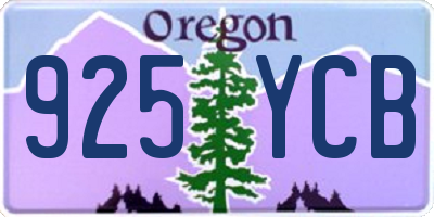OR license plate 925YCB