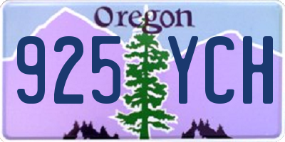 OR license plate 925YCH
