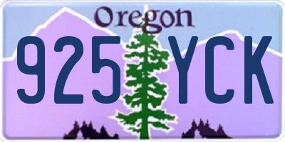 OR license plate 925YCK
