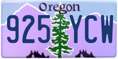 OR license plate 925YCW
