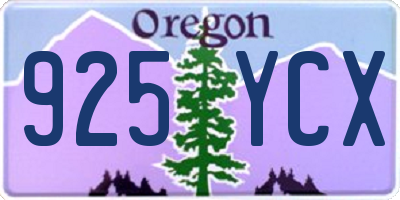 OR license plate 925YCX