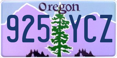 OR license plate 925YCZ