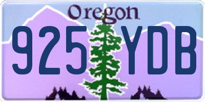 OR license plate 925YDB