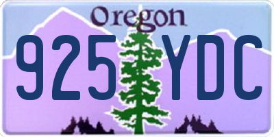 OR license plate 925YDC