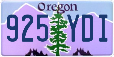 OR license plate 925YDI