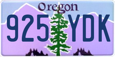 OR license plate 925YDK