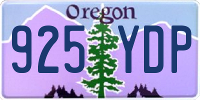 OR license plate 925YDP