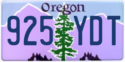 OR license plate 925YDT