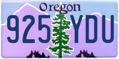 OR license plate 925YDU