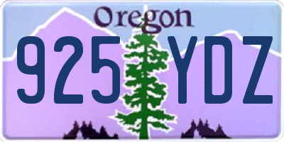 OR license plate 925YDZ