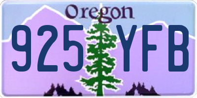 OR license plate 925YFB
