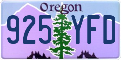 OR license plate 925YFD