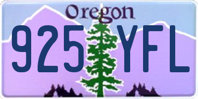 OR license plate 925YFL