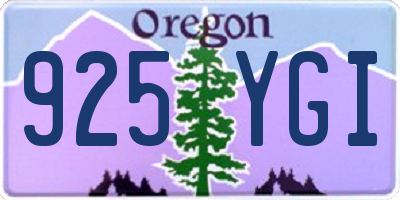 OR license plate 925YGI
