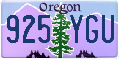 OR license plate 925YGU