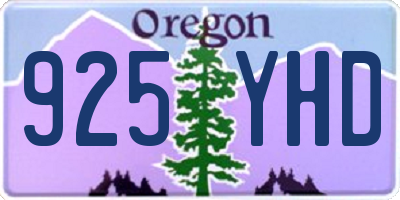 OR license plate 925YHD