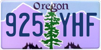 OR license plate 925YHF