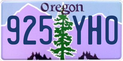 OR license plate 925YHO
