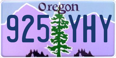 OR license plate 925YHY