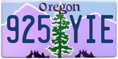 OR license plate 925YIE