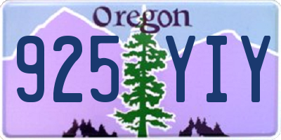 OR license plate 925YIY