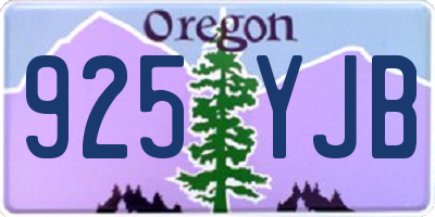 OR license plate 925YJB