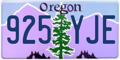 OR license plate 925YJE