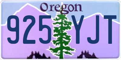 OR license plate 925YJT