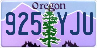 OR license plate 925YJU