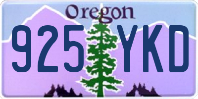 OR license plate 925YKD