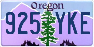 OR license plate 925YKE