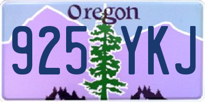 OR license plate 925YKJ