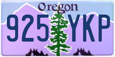 OR license plate 925YKP