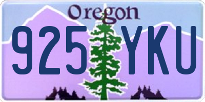 OR license plate 925YKU