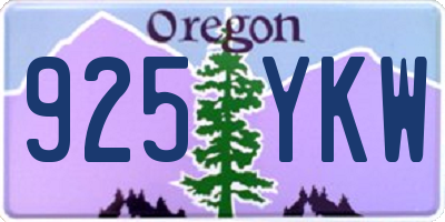 OR license plate 925YKW