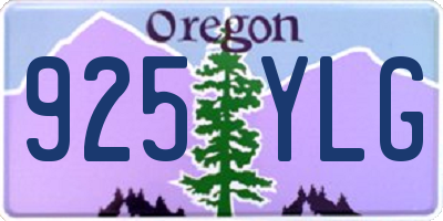 OR license plate 925YLG