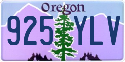 OR license plate 925YLV
