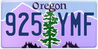 OR license plate 925YMF