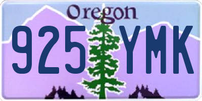 OR license plate 925YMK